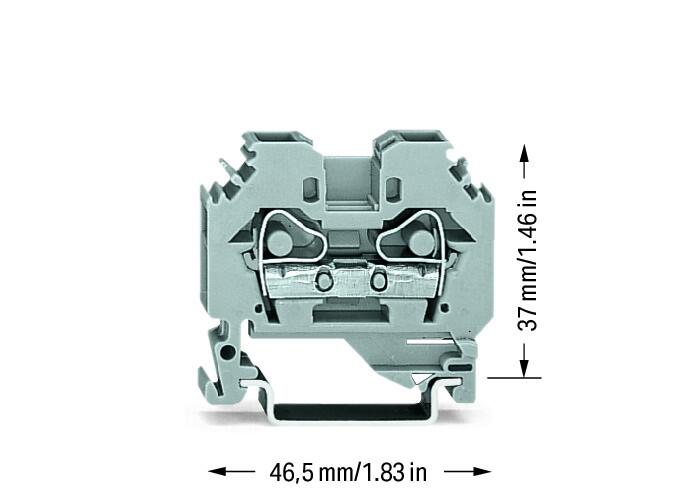 WAGO Reihenklemme 0,2-6qmm 1Etage 2kl gr Serie 282 282-101 41A TS35