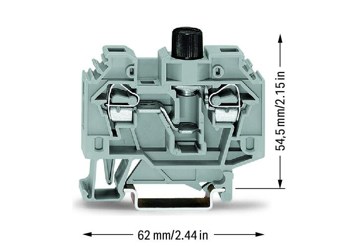 WAGO Sicherungs-Reihenklemme 0,2-6qmm Serie 282 282-122 G-Sich_5x20mm schraub
