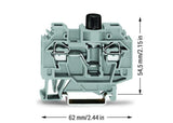 WAGO Sicherungs-Reihenklemme 0,2-6qmm Serie 282 282-122 G-Sich_5x20mm schraub