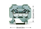 WAGO Reihenklemme 0,2-16qmm 1Etage 2kl Serie 283 283-101 gr 76A TS35
