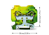 WAGO Schutzleiter-Reihenklemme 0,2-16qmm Serie 283 283-107 gn/ge 1Etage TS35