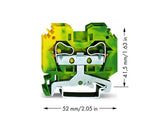 WAGO Schutzleiter-Reihenklemme 0,2-10qmm Serie 284 284-107 gn/ge 1Etage TS35