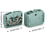 WAGO Klemmleiste 0,08-2,5qmm 24A 1p 6mm Serie 264 264-321 Thermopl gr Federzug