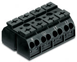 WAGO Klemmleiste 0,5-4qmm 32A 4p 48mm sw Serie 862 862-2534 Thermopl Federzug