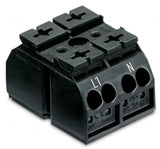 WAGO Klemmleiste 0,5-4qmm 28A 2p 24mm sw Serie 862 862-1552/999-950 Thermopl