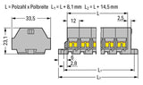 WAGO Klemmleiste 0,08-4qmm 24A 4p 62,5mm Serie 262 262-204 Thermopl gr Federzug