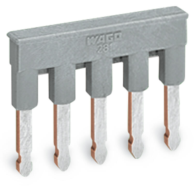 WAGO Querverbinder 5p gr steckb isol 32A Serie 281 281-485 m.Berühr.schutz