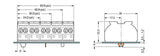 WAGO Klemmleiste 0,5-4qmm 32A 4p 48mm sw Serie 862 862-1534 Thermopl Federzug