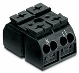 WAGO Klemmleiste 0,5-4qmm 32A 2p 24mm sw Serie 862 862-2552 Thermopl Federzug