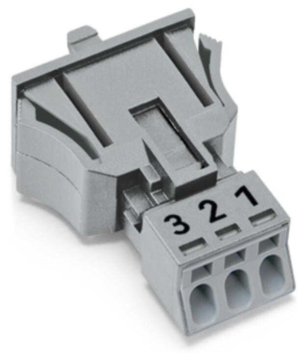 WAGO Gerätestecker 3p ger Snap/schraub Serie 890 890-753/062-000 Federzug 250V
