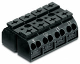 WAGO Klemmleiste 0,5-4qmm 32A 4p 48mm sw Serie 862 862-8594 Thermopl Federzug
