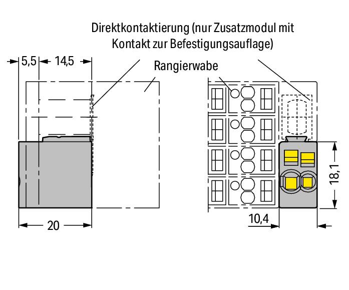 WAGO Zusatzmodul Serie 726 726-903