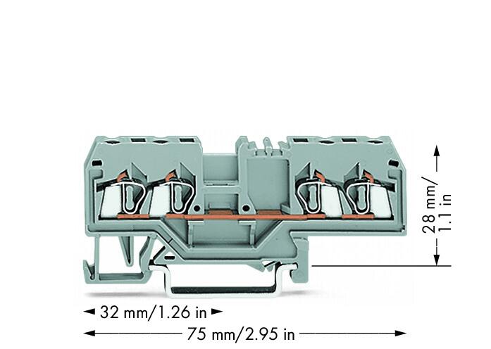 WAGO Bauelement-Reihenklemme 0,08-2,5qmm Serie 280 280-633/281-481 gr 1Etage