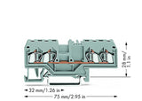 WAGO Bauelement-Reihenklemme 0,08-2,5qmm Serie 280 280-633/281-547 gr 1Etage