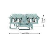 WAGO Reihenklemme 1Etage 4kl gr 24A TS35 Serie 280 280-626