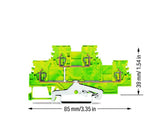 WAGO Reihenklemme 0,08-1,5qmm 2Etagen Serie 279 279-507 2kl gn/ge 18A TS35