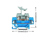 WAGO Reihenklemme 2Etagen 2kl gr/bl 20A Serie 280 280-523 TS35