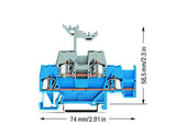 WAGO Reihenklemme 2Etagen 2kl gr/bl 20A Serie 280 280-524 TS35