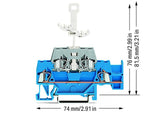 WAGO Reihenklemme 0,08-2,5qmm 2Etagen Serie 280 280-526 2kl gr/bl 10A TS35