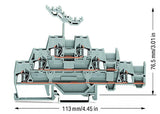 WAGO Reihenklemme 3Etagen 2kl gr 20A Serie 280 280-550 TS35
