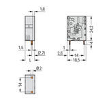 WAGO Printklemme 1f 1re gr RM=7,5 2626-3101 Federzug/Löt 0,25-6qmm