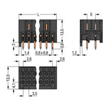WAGO Platinenstecker Stift 24p sw 2re Serie 713 713-1472 3,5mm zinn Löt