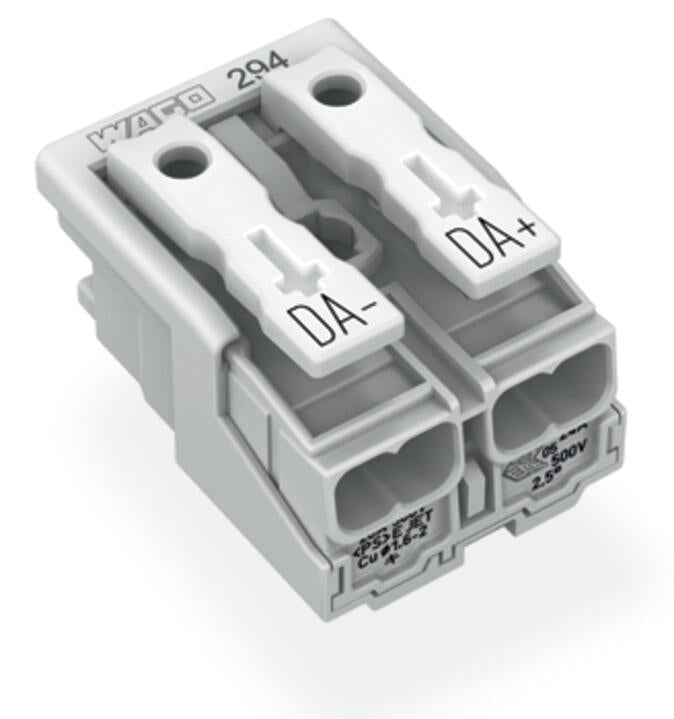 WAGO Klemmleiste 0,5-2,5qmm 24A 2p 20mm Serie 294 294-5032 Thermopl ws Federzug