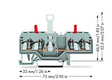 WAGO Trennreihenklemme gr 0,08-2,5qmm Serie 280 280-649 10A 1Etage