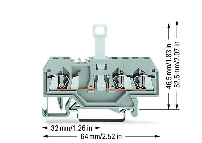 WAGO Trennreihenklemme gr 0,08-2,5qmm Serie 280 280-683 10A 1Etage