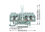 WAGO Trennreihenklemme gr 0,08-2,5qmm Serie 280 280-683 10A 1Etage
