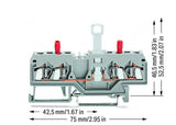 WAGO Trennreihenklemme gr 0,08-2,5qmm Serie 280 280-829 10A 1Etage