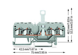 WAGO Trennreihenklemme gr 0,08-2,5qmm Serie 280 280-836 10A 1Etage