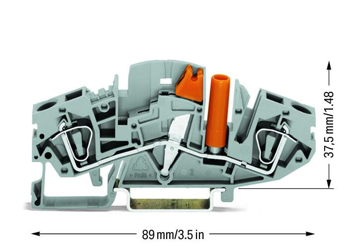 WAGO Trennreihenklemme gr 0,2-6qmm 30A Serie 282 282-811 1Etage
