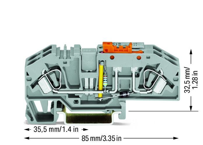 WAGO Trennreihenklemme gr 0,2-6qmm 30A Serie 282 282-640 1Etage