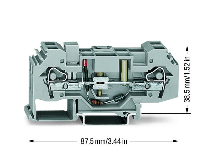 WAGO Trennreihenklemme gr 0,2-6qmm Serie 282 282-140 1Etage
