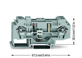 WAGO Trennreihenklemme gr 0,2-6qmm Serie 282 282-140 1Etage