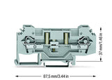WAGO Trennreihenklemme gr 0,2-6qmm 41A Serie 282 282-131 1Etage