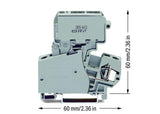 WAGO Sicherungs-Reihenklemme 0,08-4qmm Serie 281 281-613/281-542 G-Sich_6,3x32m