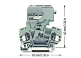 WAGO Trennreihenklemme gr 0,08-4qmm 16A Serie 281 281-624 1Etage