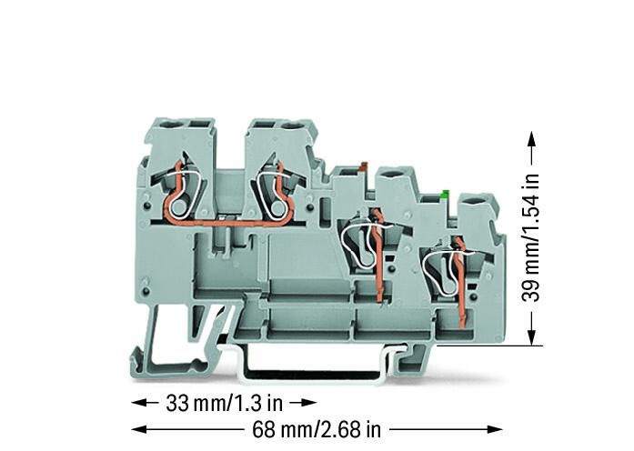 WAGO Initiator/Aktor-Klemme 3Etagen NPN Serie 270 270-585/281-507 0,08-2,5qmm