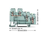 WAGO Initiator/Aktor-Klemme 3Etagen NPN Serie 270 270-585/281-507 0,08-2,5qmm