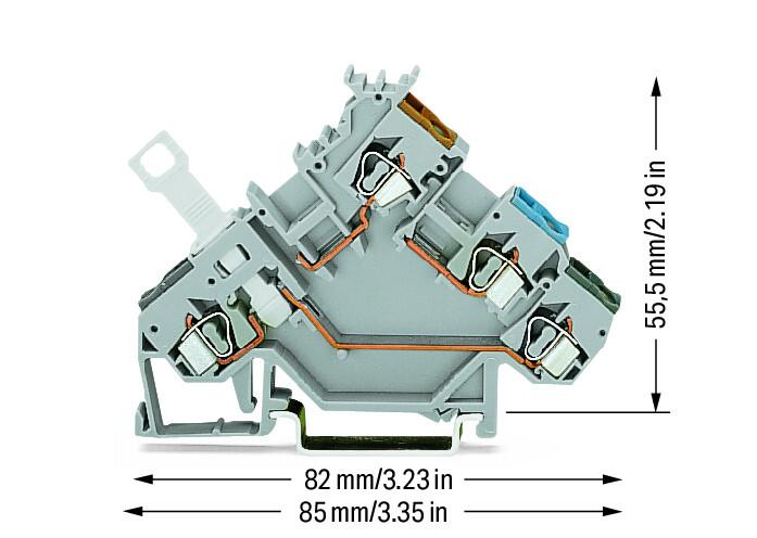 WAGO Initiator/Aktor-Klemme 3Etagen 10A Serie 280 280-563 0,08-2,5qmm Trennf