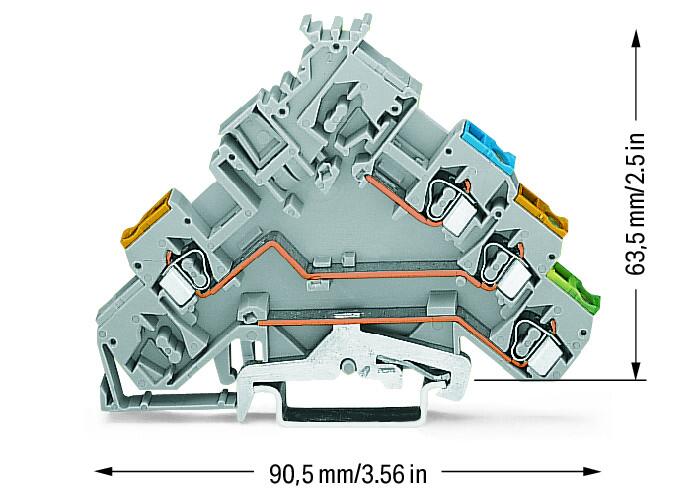 WAGO Initiator/Aktor-Klemme 3Etagen 20A Serie 280 280-572/281-411 0,08-2,5qmm