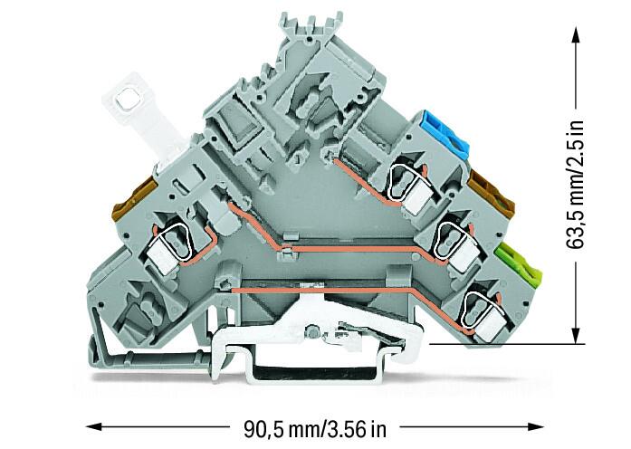 WAGO Initiator/Aktor-Klemme 3Etagen NPN Serie 280 280-576/281-496 0,08-2,5qmm