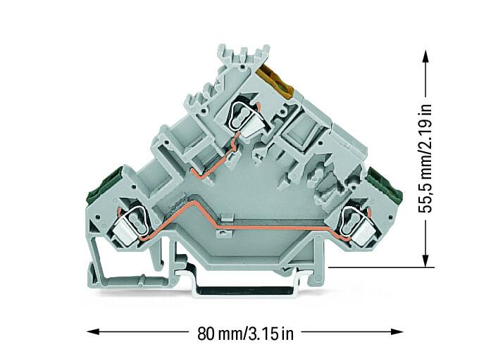 WAGO Initiator/Aktor-Klemme 2Etagen 20A Serie 280 280-555 0,08-2,5qmm