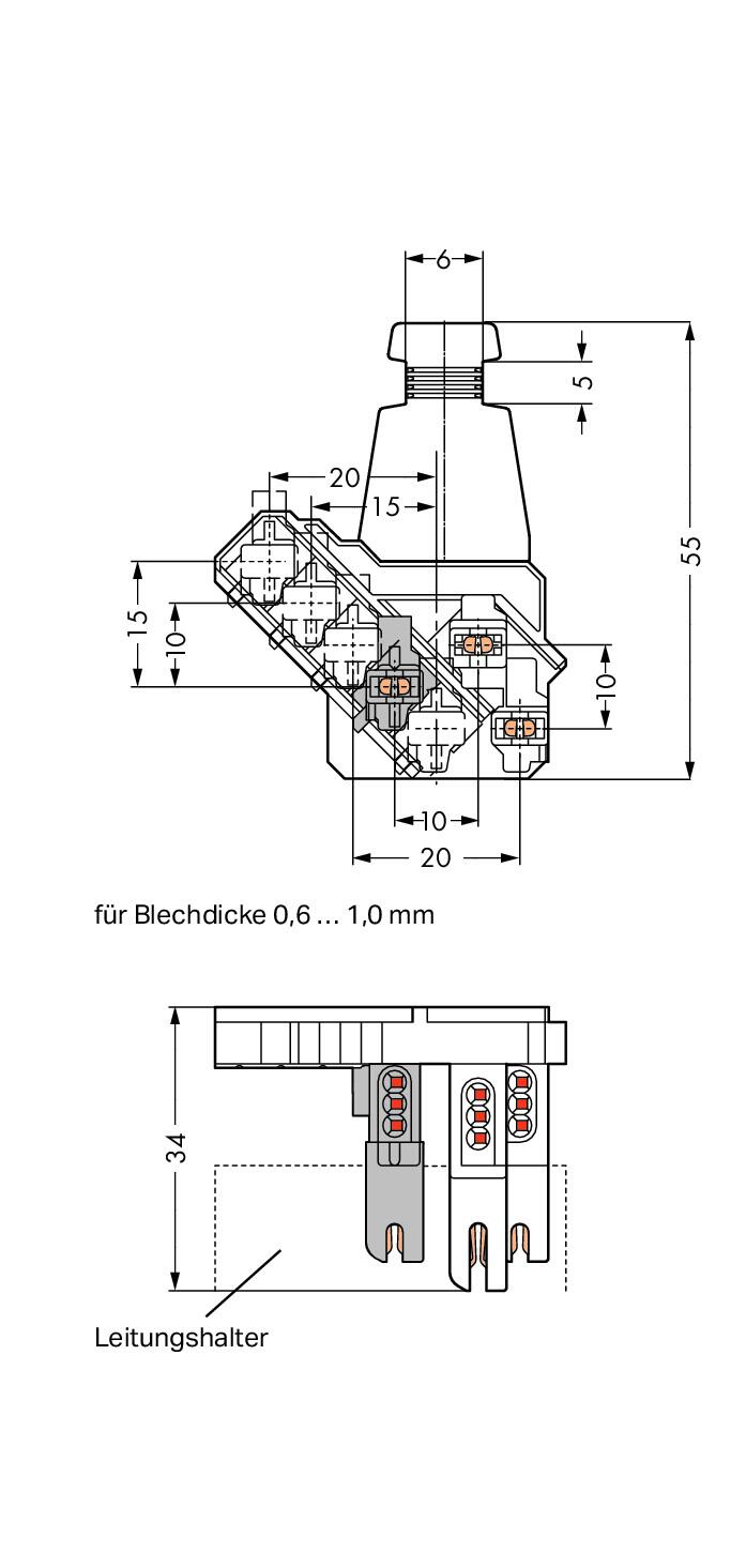 WAGO Steckverbinder Gebäude Buchse Serie 267 267-223