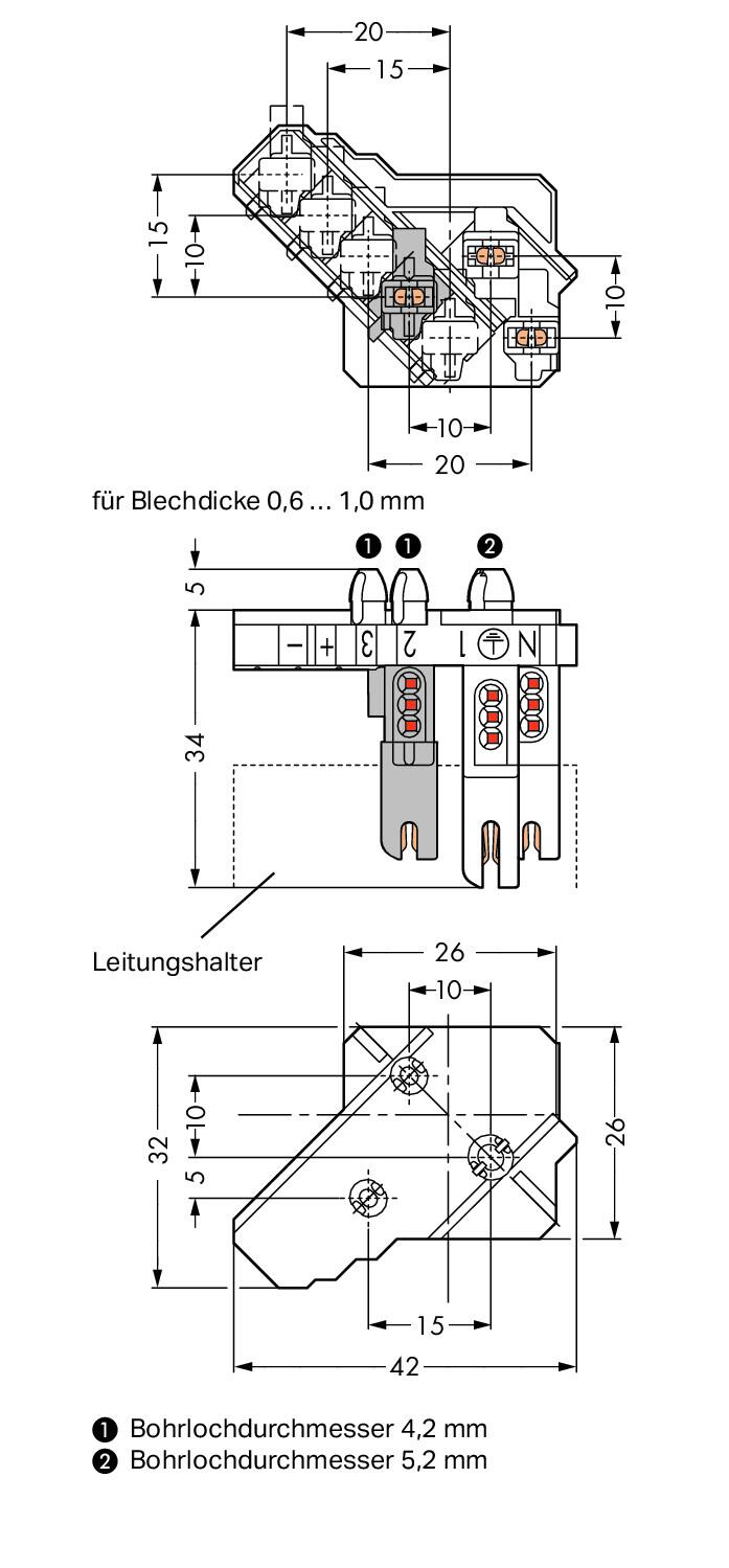 WAGO Steckverbinder Gebäude Buchse Serie 267 267-167