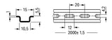 WAGO Tragschiene ST g/vz TS15 L2000mm Serie 210 210-111