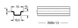 WAGO Tragschiene ST g/vz TS15 L2000mm Serie 210 210-295