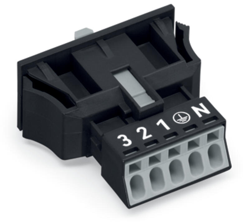 WAGO Gerätestecker 5p ger Snap/schraub Serie 890 890-715 Federzug 400V 13A hfr
